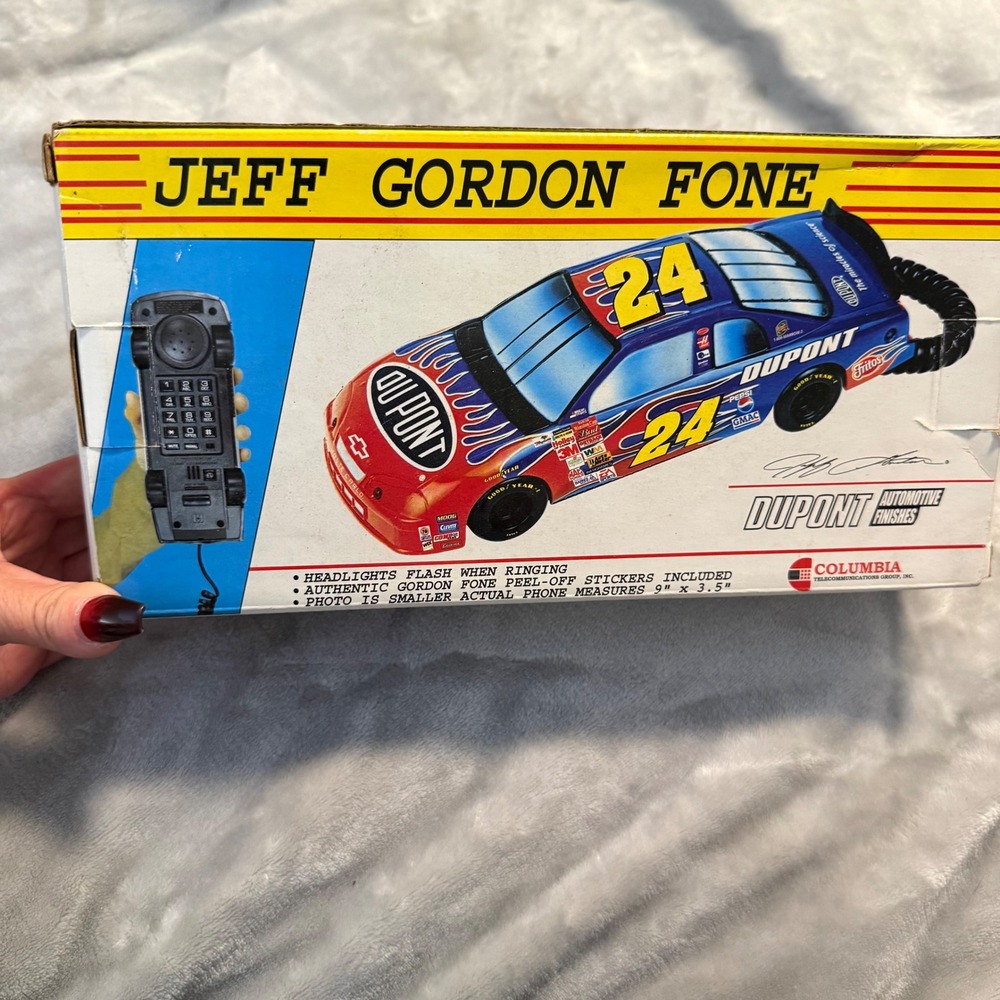 Jeff Gordon #24 DuPont NASCAR Car Phone w Box Manual & Decals 2003 Columbia Gift